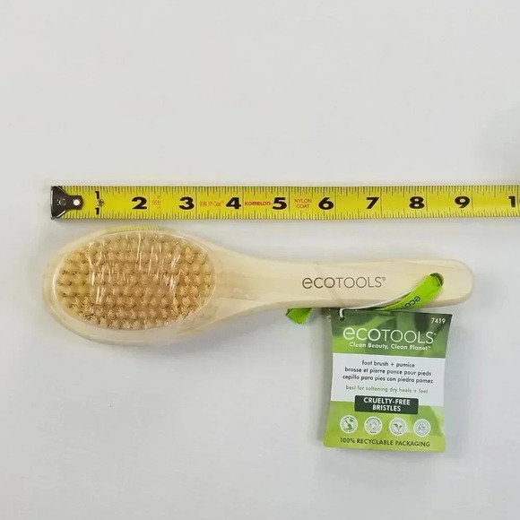 Ecotools Foot Brush & Pumice Cruelty Free Bristles Clean Beauty Planet Item 7419 - Picture 3 of 4